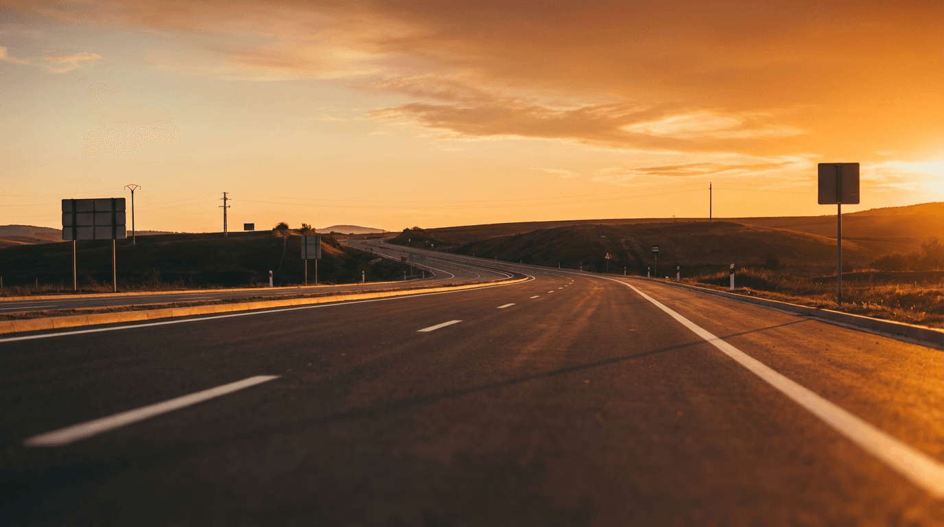 Mobile repair truck positioned on Banning highway ready for service calls