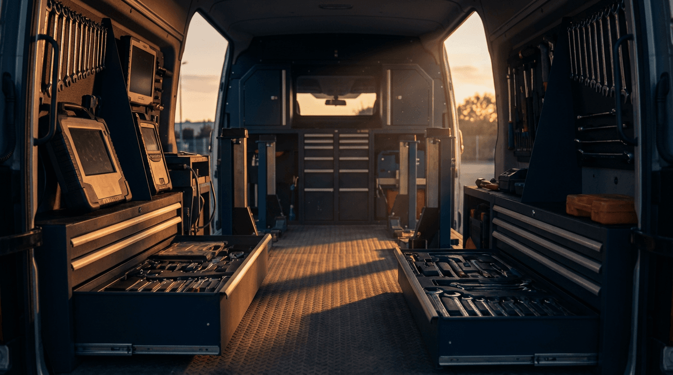 Mobile truck repair service vehicle in Banning